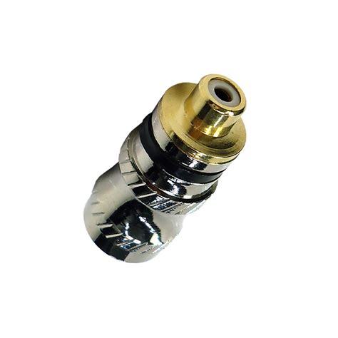 Plug Profissional Rca Automotivo F Mea Met Lico Preto Eletrope As