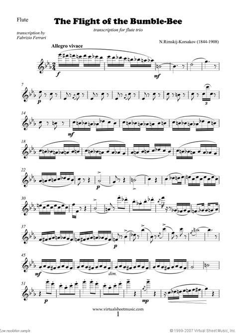 Flight Of The Bumblebee Tuba Solo Sheet Music