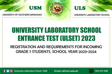 Uls Entrance Examination University Of Southern Mindanao