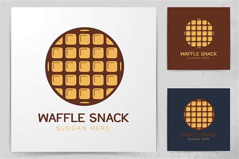 Waffle Round Logo Design Inspiration Graphic By Wangs Creative Fabrica