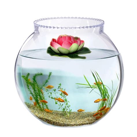 Urban Moon Crystal Clear Zig Zag Neck Bowl Aquarium Round Collar Vase