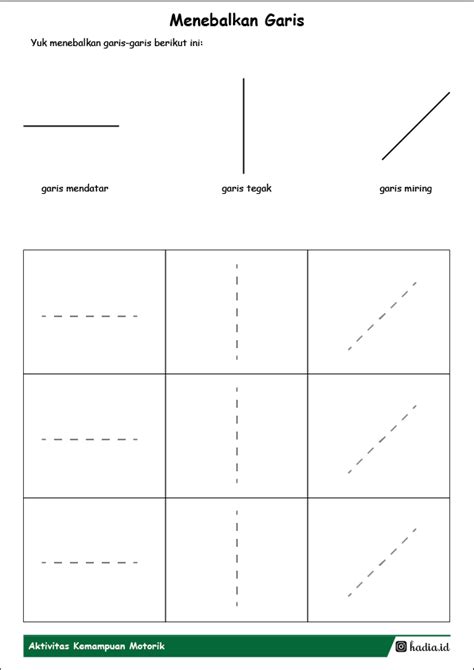 Printable Anak Menebalkan Garis Dasar Ehla Hadia