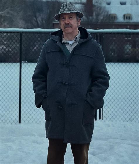 The Holdovers Paul Giamatti Coat - Paul Hunham Grey Coat