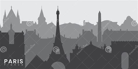 Perfil Urbano De París Silueta Ciudad París Fondo Francia Ilustración