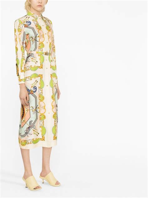 Tory Burch Baroque Print Silk Shirt Dress Farfetch