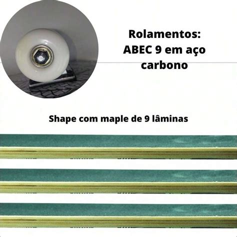 Skate Montado Semi Profissional Skateboard Spin ABEC 9 SHEIN Brasil