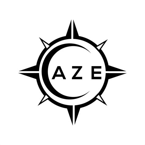 Aze Abstract Monogram Shield Logo Design On White Background Aze