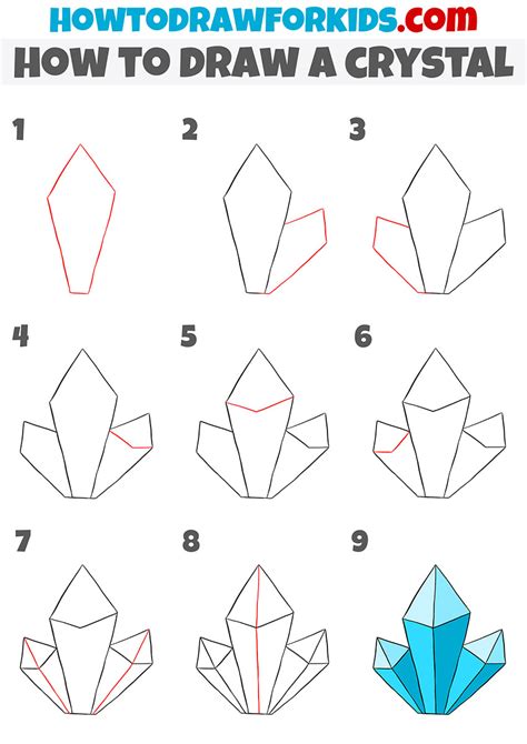 How to Draw a Crystal - Easy Drawing Tutorial For Kids