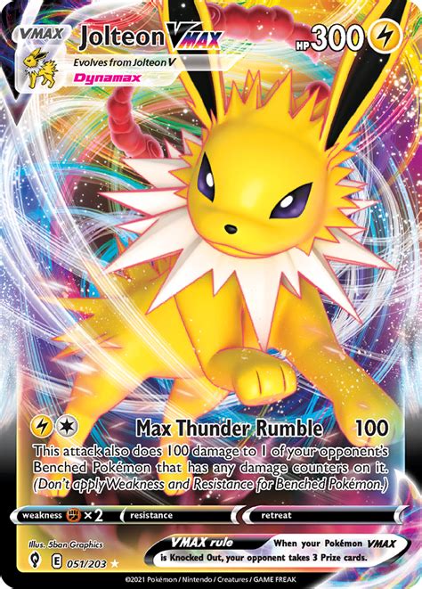 Jolteon Vmax Evolving Skies Pokemon Card Pikawiz