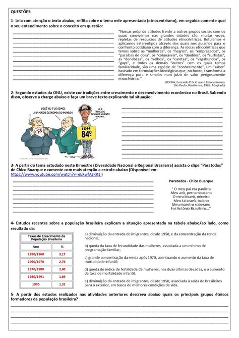 Questões De Sociologia Para Ensino Médio Com Gabarito