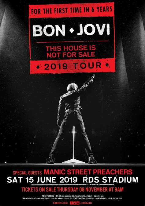 BON JOVI THIS HOUSE IS NOT FOR SALE TOUR First Tour In 6 Years One Of