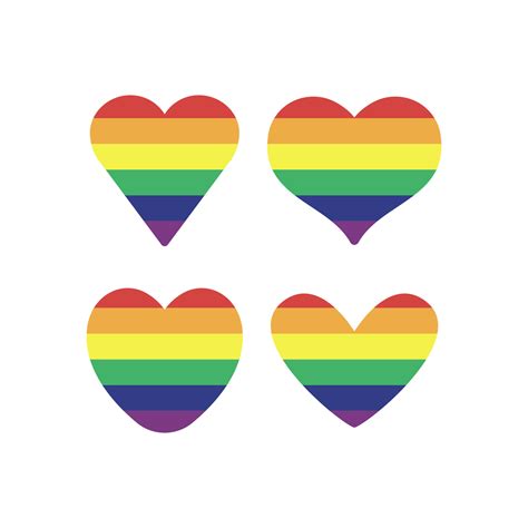 Lgbt Arco Iris Bandeira Dentro Cora Es Forma Gay L Sbica Bissexual Trans Queer Orgulho
