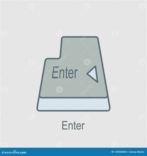 Enter Button Icon. Element of Computer Parts with Name Icon for Mobile ...