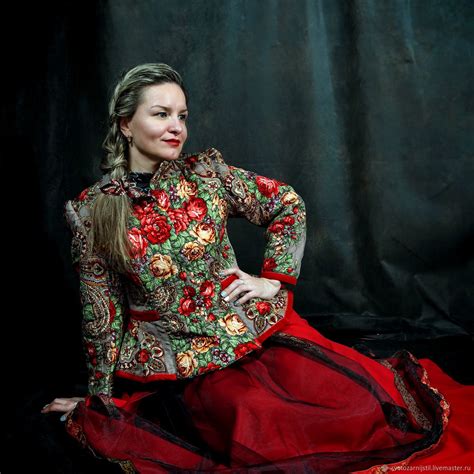 Платье в народном стиле - 62 фото