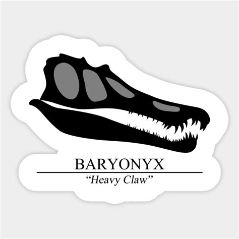 Baryonyx Skull - Dinosaur - Sticker | TeePublic