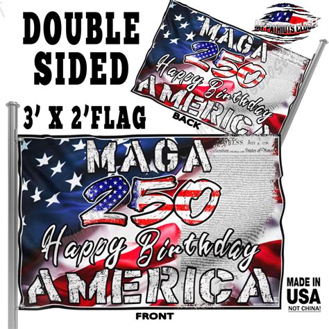 Maga 250 Happy Birthday America 250th Flag My Patriots Closet