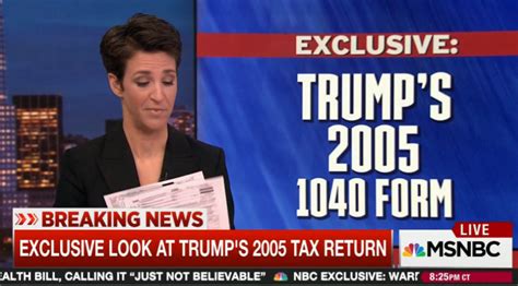 Rachel Maddows Trump Tax Reveal Some Numbers Lots Of Hype