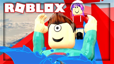 Funny Water Slide Glitch Roblox Water Park W Radiojh Games Youtube