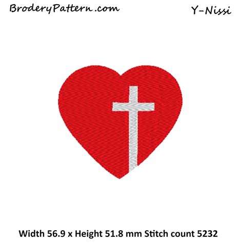 Heartcross Symbolembroidery Designsjesus Is The Waylife And Truth