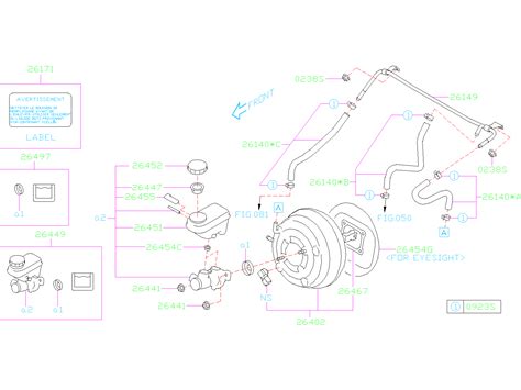 2023 Subaru Crosstrek Premium W Eyesight Seal Kit Master Cylinder