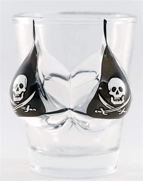 Pirate Flag Bikini Bust 3D Shot Glass Walmart