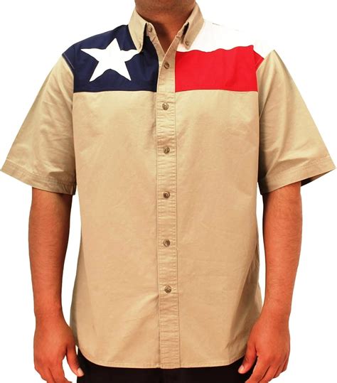 Texas Flag Button Down Shirt Xlarge At Amazon Mens Clothing Store