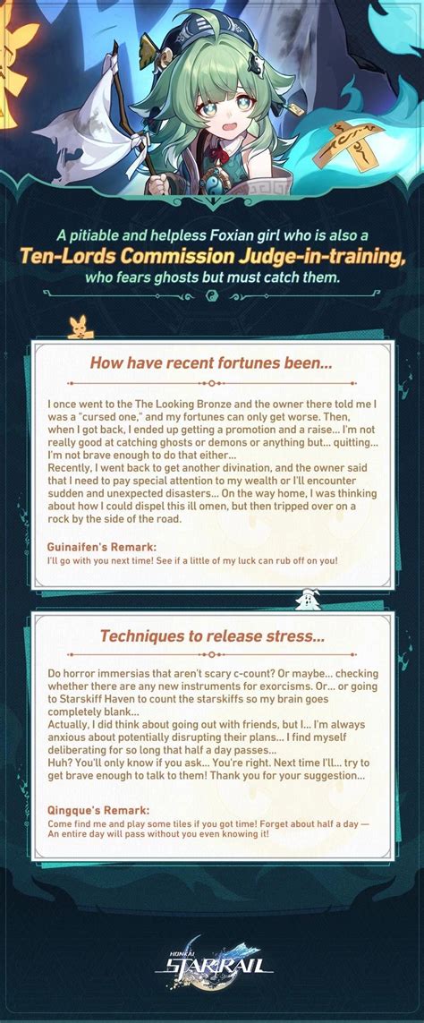 Character Introduction: Huohuo : r/HonkaiStarRail