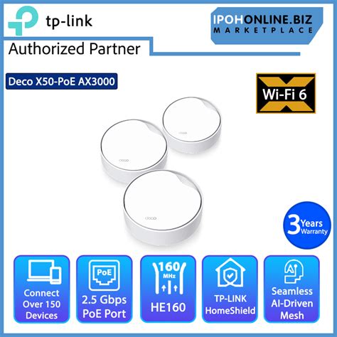 TP-Link Deco X50-POE AX3000 Whole Home Mesh Wifi 6 Router System With ...