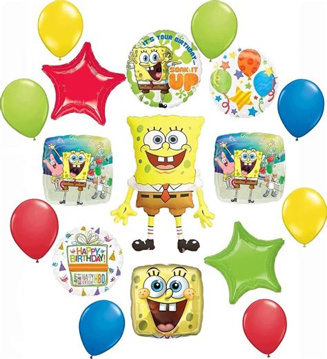 Spongebob Smiles Mylar Balloon 18 Inch Inflated Balloon Shop NYC