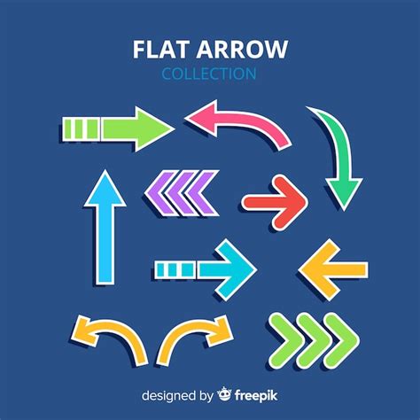 Free Vector Modern Arrow Collection With Flat Design