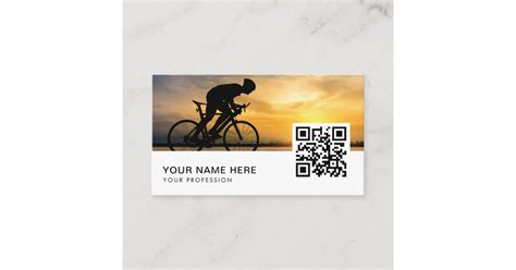 cycling personal trainer QR Code Business Card | Zazzle