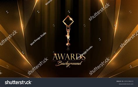 Golden Awards Background Jubilee Night Decorative Stock Vector (Royalty ...