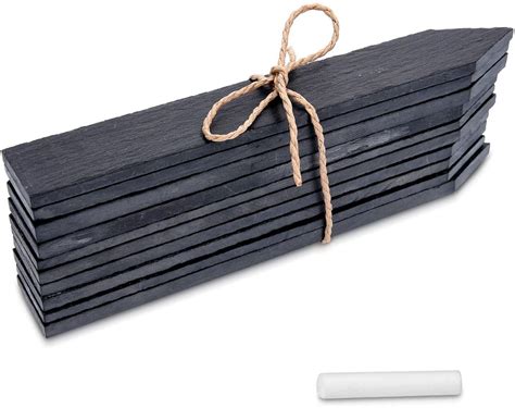 Navaris Slate Garden Markers Set Set Of Natural Slate Plant Labels