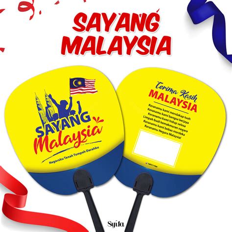 10 Keping Kipas Merdeka Handfan Merdeka Kipas Tangan Sempena