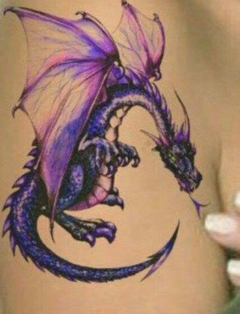 coolTop Friend Tattoos - Dragon Tattoo Purple | Dragon tattoo for women ...