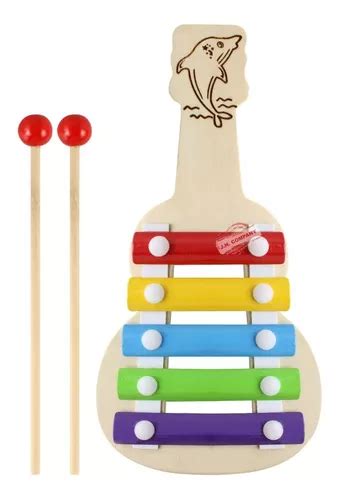 Xilofono Guitarra Juguete Madera Infantil Didactico 2d8