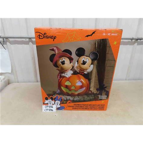 Disney Mickey Minnie Halloween Pumpkin With Lights And Music New In