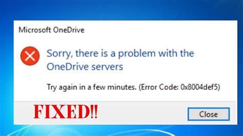 HOW TO FIX SORRY THERE IS A PROBLEM WITH ONEDRIVE SERVIERS ERROR CODE