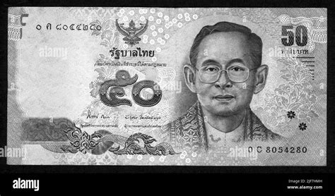 Thai Baht Bank Note Black And White Stock Photos And Images Alamy