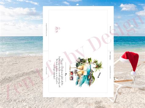 Printable Christmas Card, Beach Christmas, Aussie, Holiday DIY Greeting ...