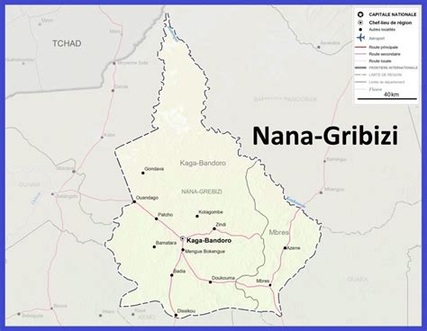 Carte de la préfecture de Nana Gribizi