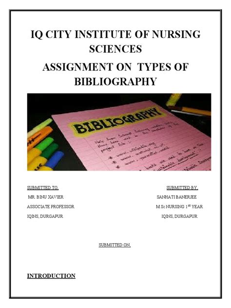 Types of Bibliography | PDF | Bibliography | Written Communication