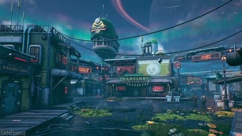 Hour The Outer Worlds Edgewater Town Square Ambience Youtube