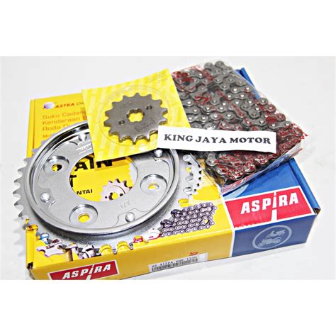 Jual GEAR SET PAKET DRIVE CHAIN ASPIRA BLADE 110 REVO KWB ASPIRA ASTRA