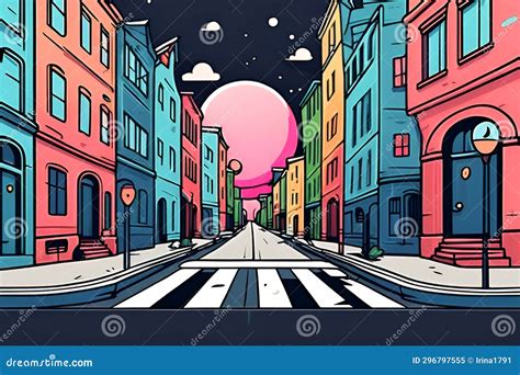 Clip Art Illustration of the City Stock Illustration - Illustration of ...