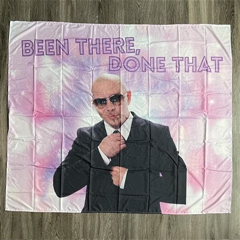 Pitbull Been There Done That” Tapestry 60x40 Depop