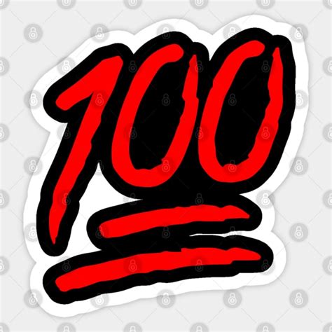 100 Emoji HD - 100 - Sticker | TeePublic