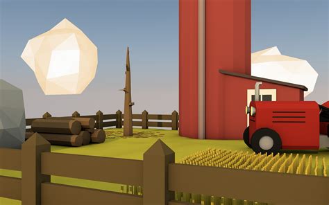 Low Poly Farm On Behance