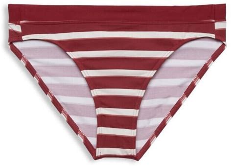 Esprit Bikini Minislip Im Streifenlook EF A Dark Red Test TOP Angebote Ab Juli