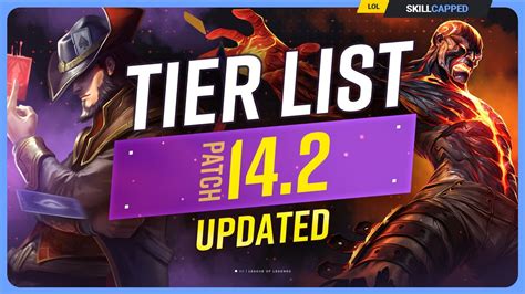 New Updated Tier List For Patch League Of Legends Youtube